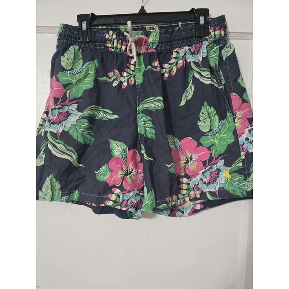 Men's Vintage Polo Ralph Lauren Multicolor Tropical Shorts size M - Picture 1 of 5